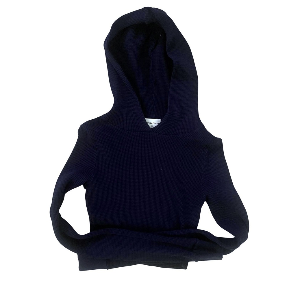 Cotton Citizen Dark Blue Cropped Hoodie